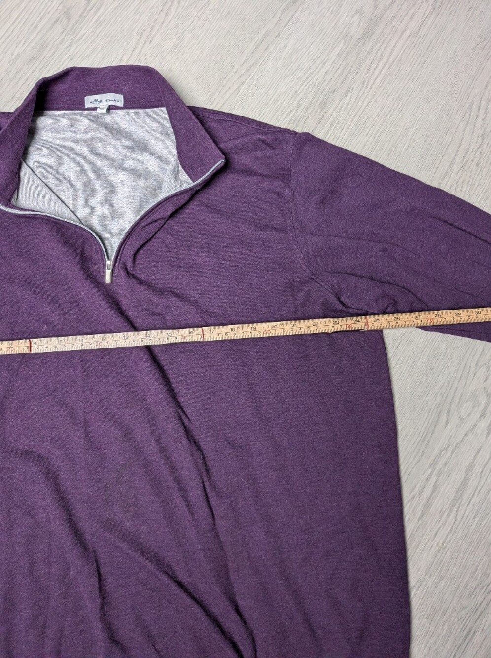 Peter Millar Mens XXL Purple Crown Comfort Interlock 1/4 Zip Pullover Sweater - Picture 4 of 7
